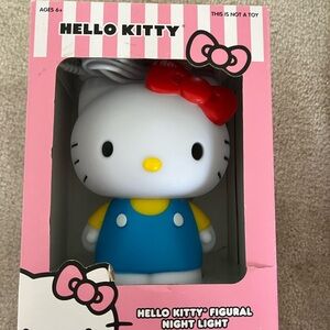 Hello Kitty Night Light with Red Bow and Blue Outfit